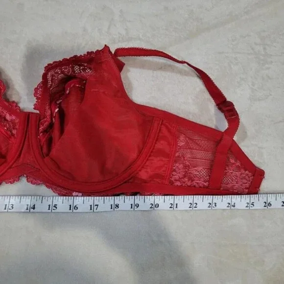 Wacoal Embrace Red Lace Bra‎ - 34DDD - Picture 7 of 7